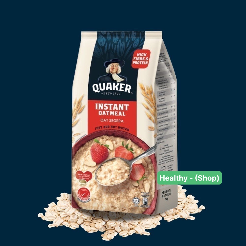  Yến Mạch Ăn Liền Quaker 1Kg - Nhập Khẩu PSC Có Tem Phụ 