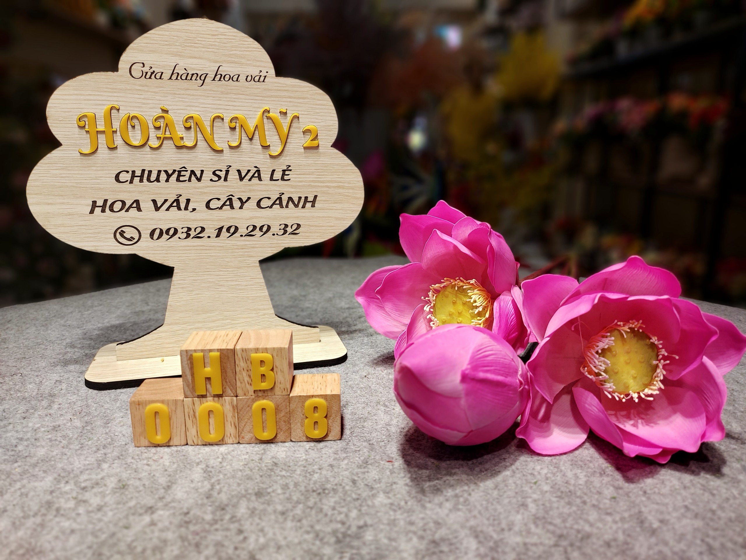 Hoa vải hoàn mỹ 2 - bộ sen thái cao su 3 cây
