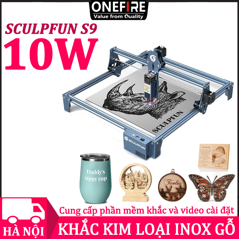 SCULPFUN S9 Máy khắc laser mini khắc gỗ acrylic máy cắt laser diy quà tặng năm mới cắt gỗ làm đồ thủ công cung cấp phần mềm lightburn