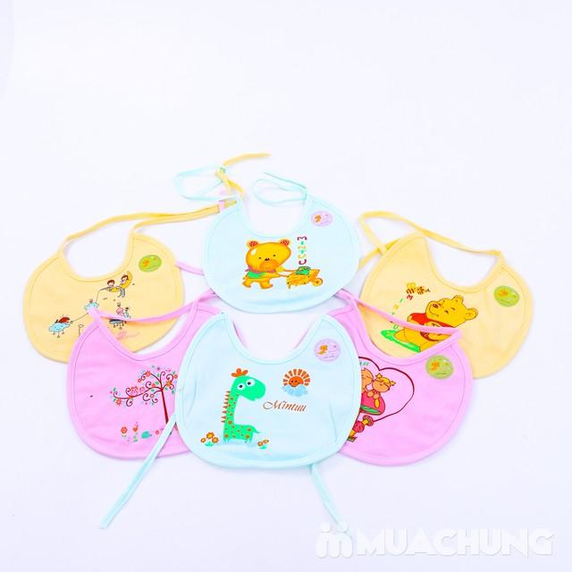 Combo 5 yếm tròn có dây buộc cho bé 0-6 tháng