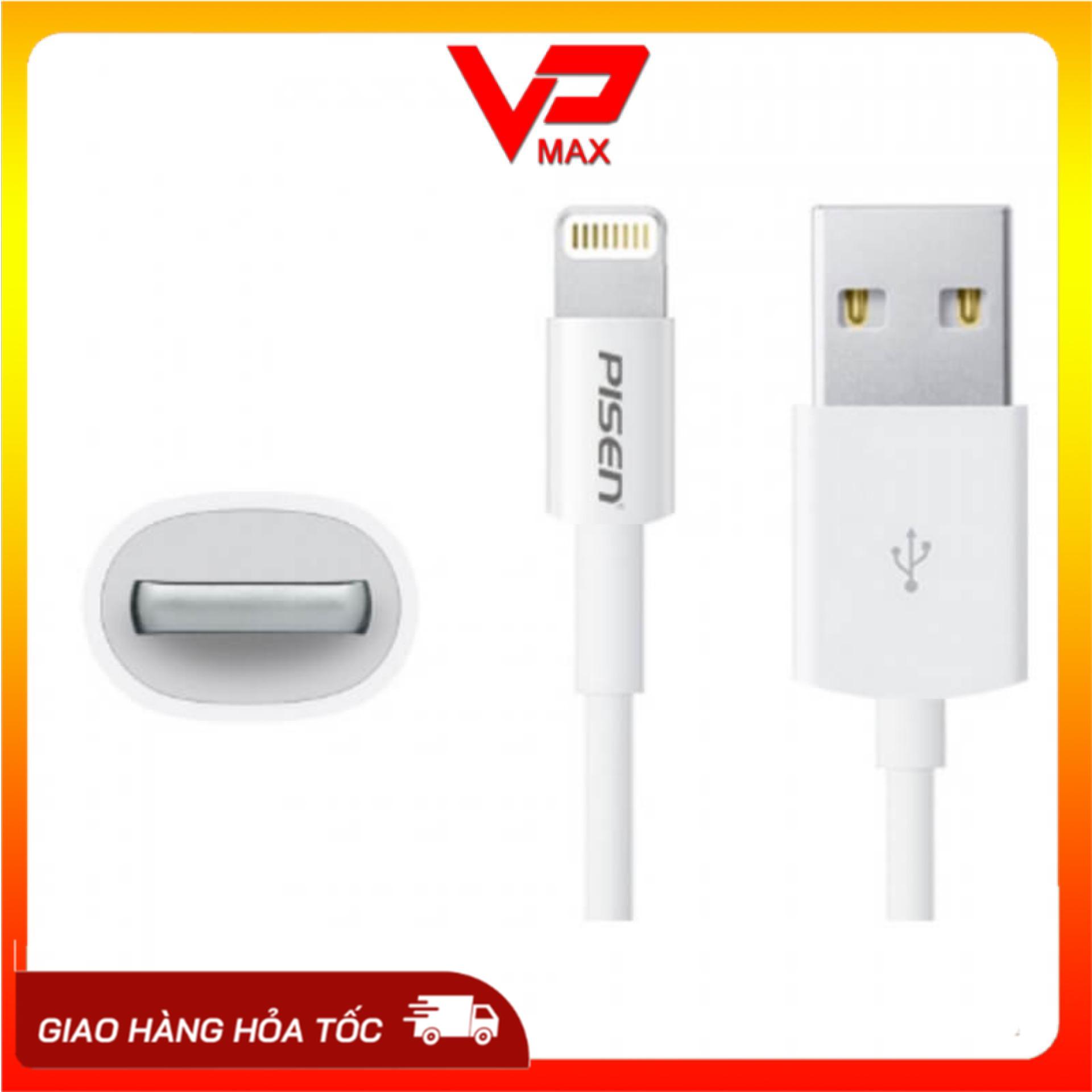 ♨️freeship ♨️ cáp sạc pisen lightning cho iphone 5/6/7/8/x -800mm - vpmax