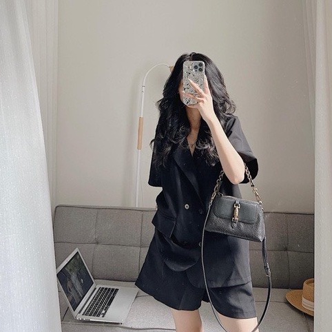 Set vest 4 cúc cộc tay Bigsize gọn dáng MS408