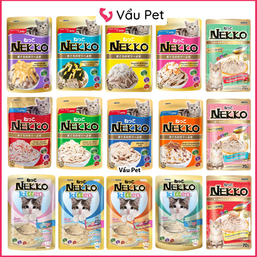 Pate Mèo Nekko 70g - Pate cho mèo con, mèo lớn đầy đủ dinh dưỡng