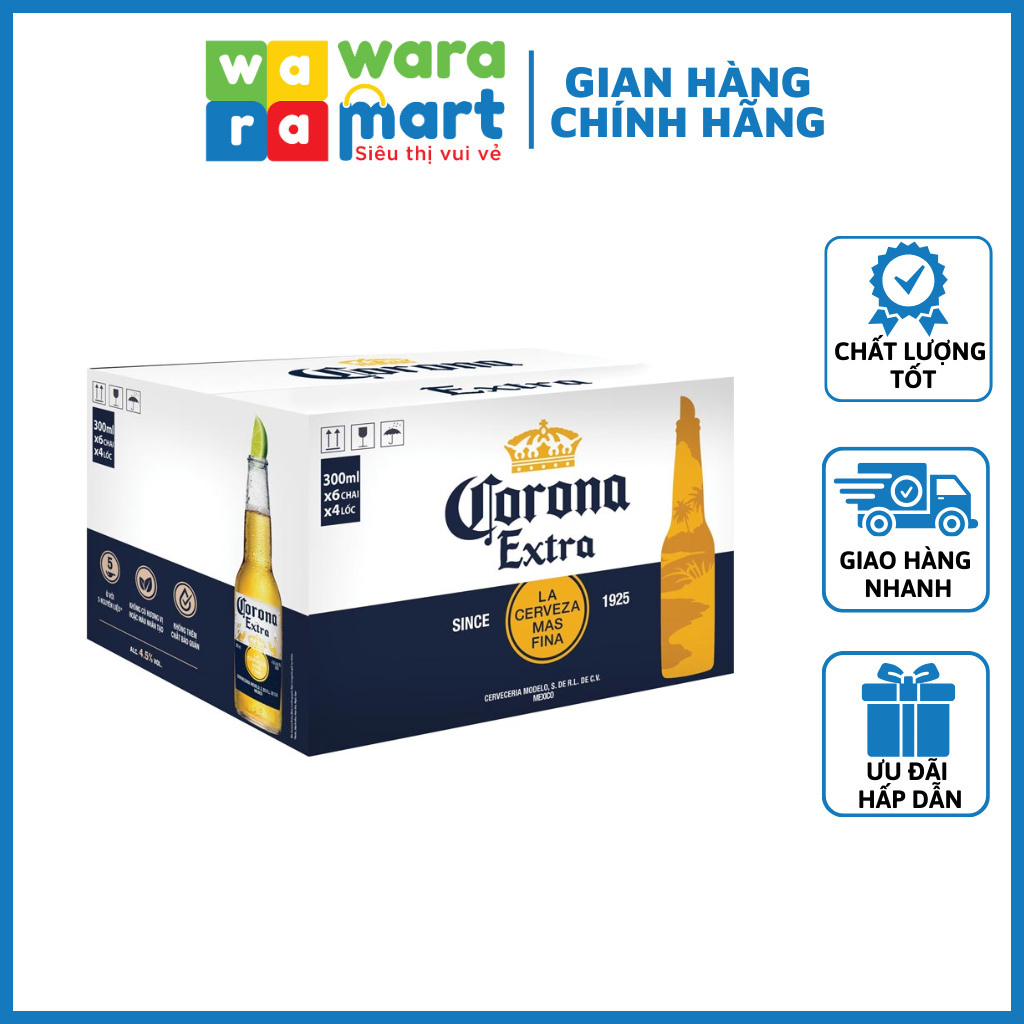 Thùng Bia Corona Extra 300ml Thùng 24 Lon
