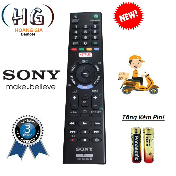 Điều khiển ti vi sony 4k rmt- tx102d