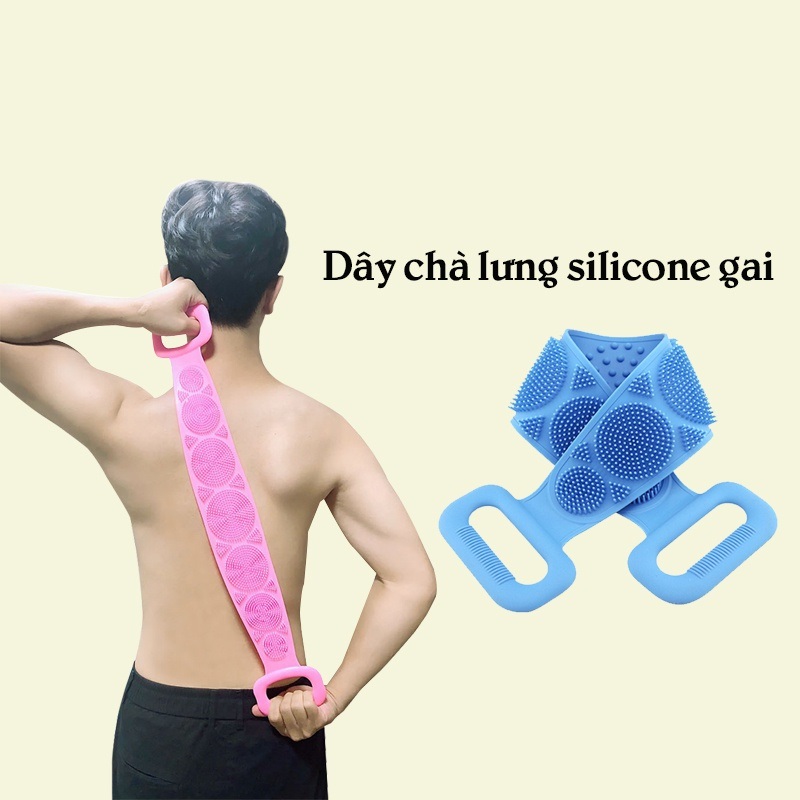 Dây Chà Lưng Silicon ngăn viêm da mụn lưng SOTY DL-015 Massage Silicone Khăn Tắm Tẩy Tế Bào Chết 70cm dành cho Nam và Nữ để đem lại cảm giác thư thái và một cơ thể hoàn toàn sạch sẽ khi tắm.