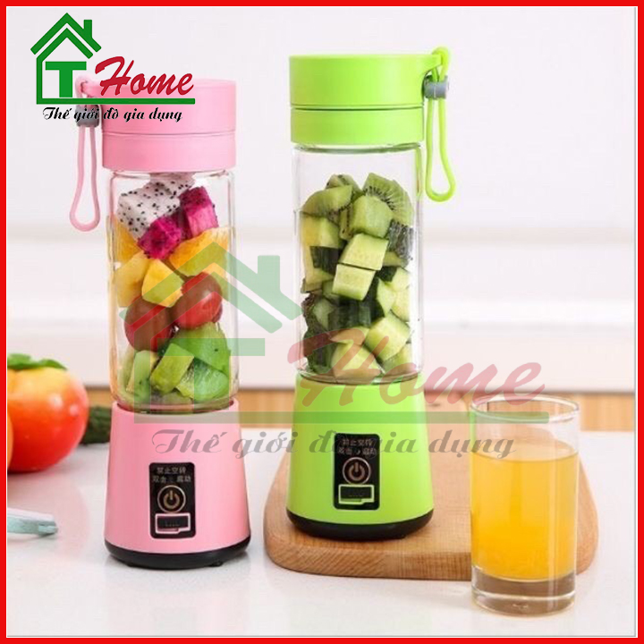 Máy xay sinh tố mini cầm tay sạc pin sieu tiện lợi