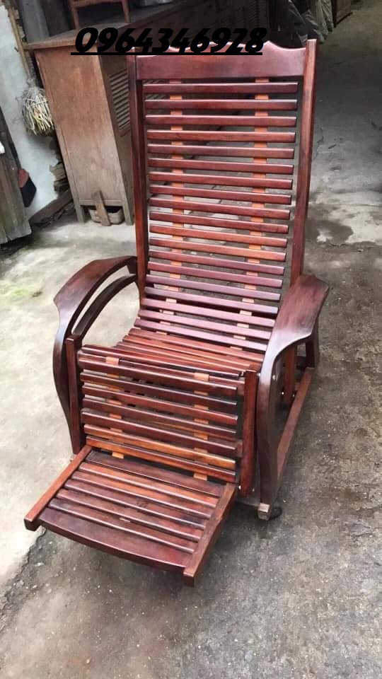 ghế lười thư giãn gỗ căm xe kích thước phủ bì 114 cm , ngang phủ bì 75 cm , ngang lọt lòng 49 cm, dài tổng 1m88cm.