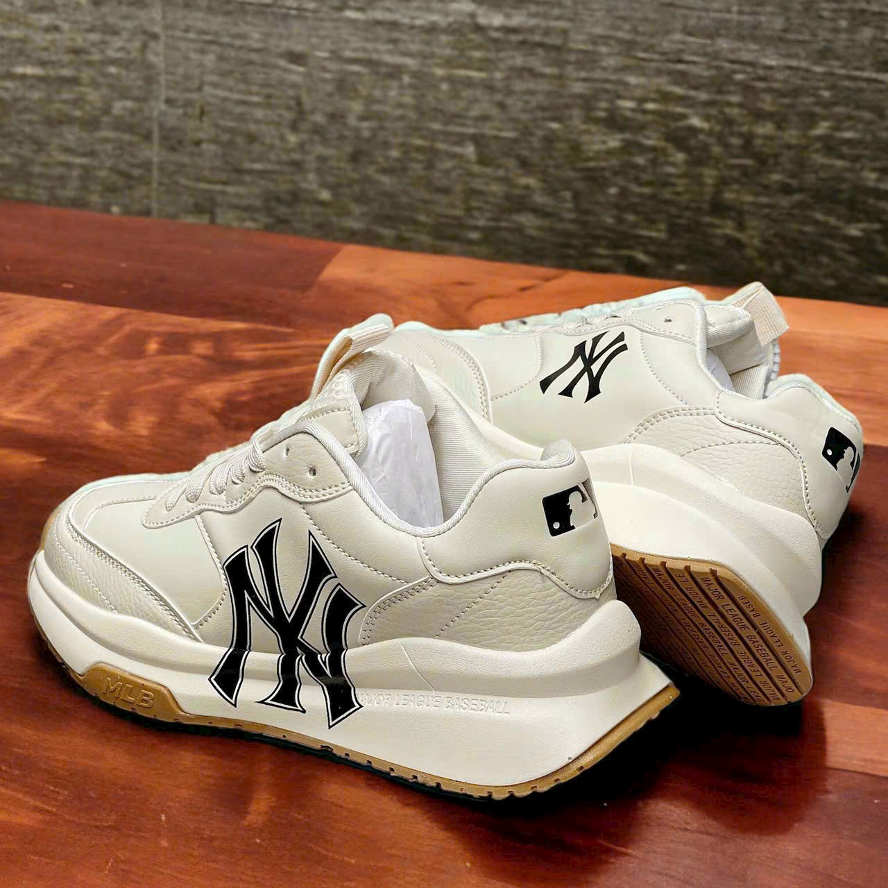 Giày thể thao MLB chữ LA xanh nhạt,giày sneaker MLB, dành cho nam nữ
