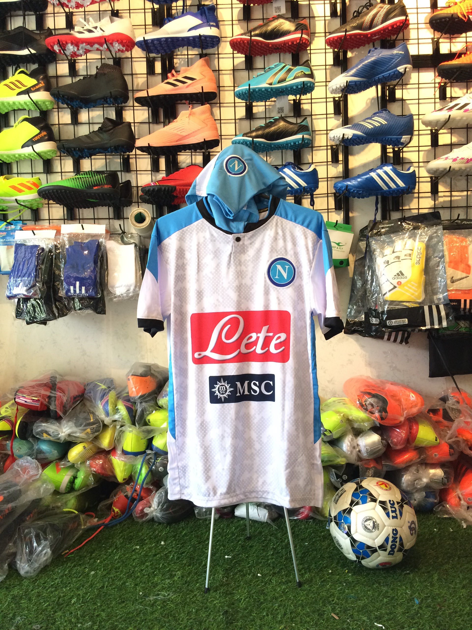 Áo Bóng Đá CLB Napoli Trắng 2020 , Mẫu Chuẩn