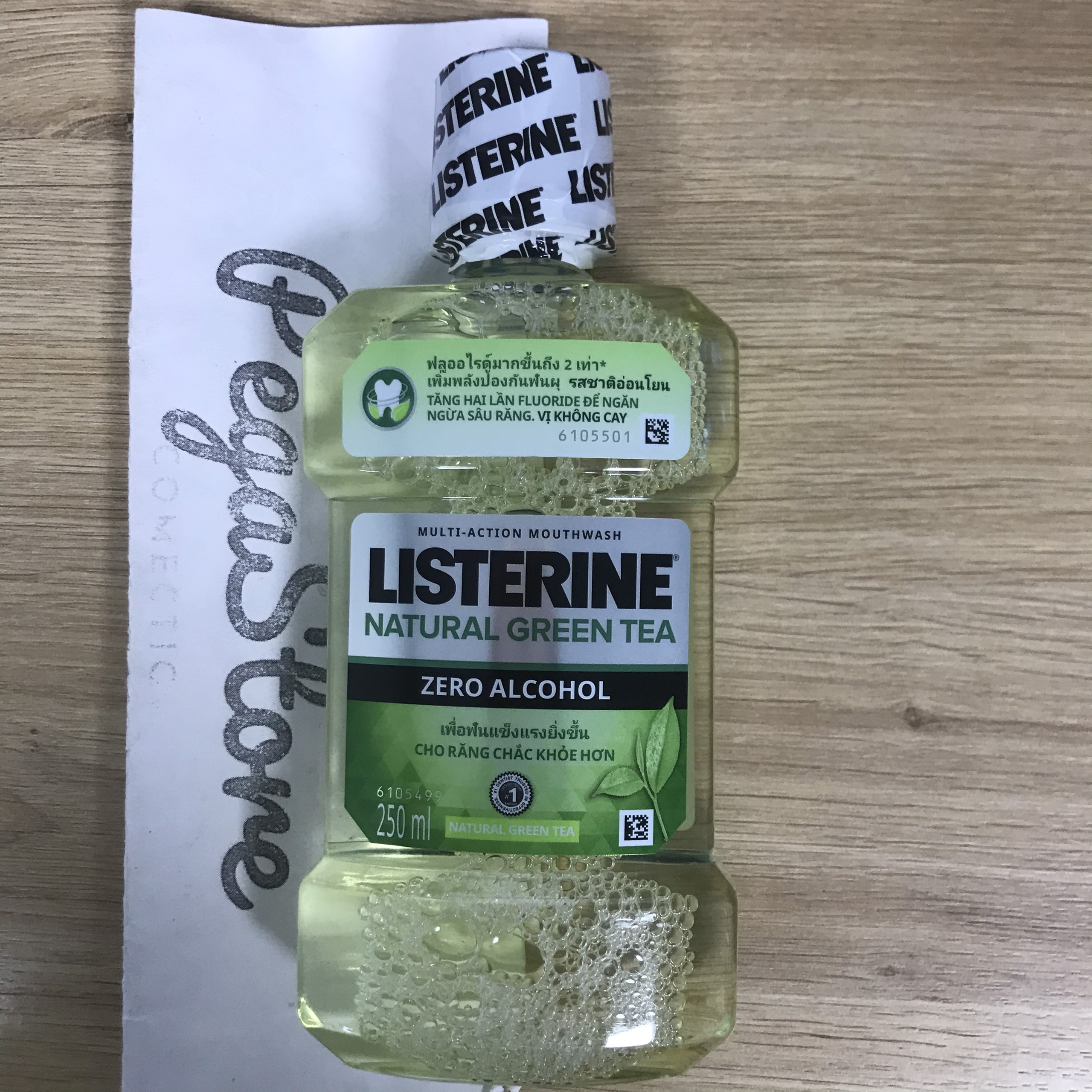 Nước súc miệng trà xanh LISTERINE Nước xúc miệng Natural Green Tea Zero Alcohol Mouthwash 250ml/750ML - Pegastore