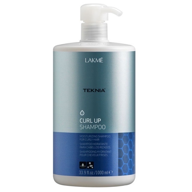 Dầu gội dưỡng ẩm cho tóc xoăn lakme teknia curl up shampoo 1000ml