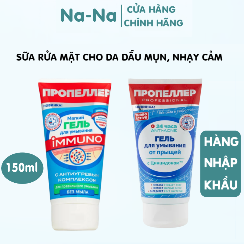 Gel rửa mặt cho da mụn Propeller 150ml giúp giảm mụn, ngừa viêm không làm khô da