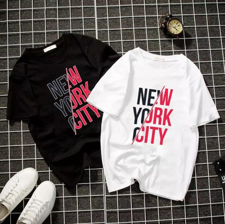 Áo thun nam form rộng in hình New York City độc đẹp vải dày mịn mát