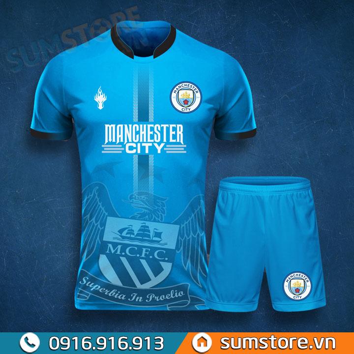 Áo đấu bóng đá clb man city xanh - đồ đá banh 2019 2020