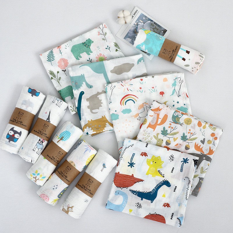 Khăn tắm aden sợi tre siêu mềm cho bé sơ sinh KT 120x120cm