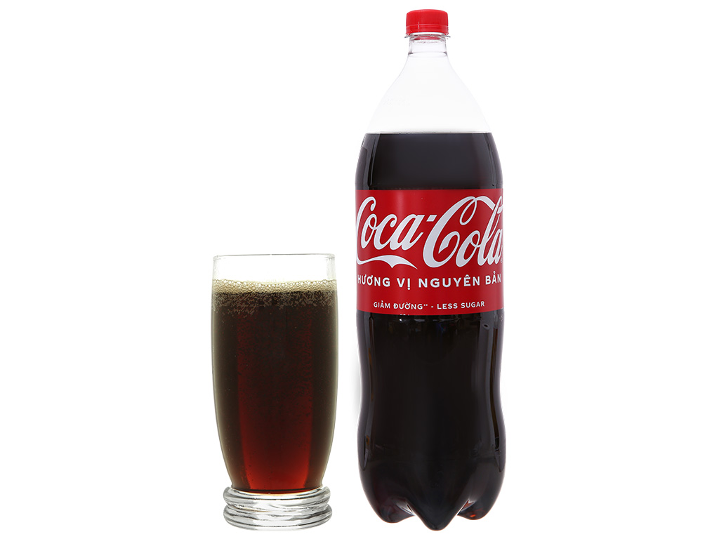 Nước ngọt Coca Cola vị nguyên bản giảm đường chai 2.25 lít