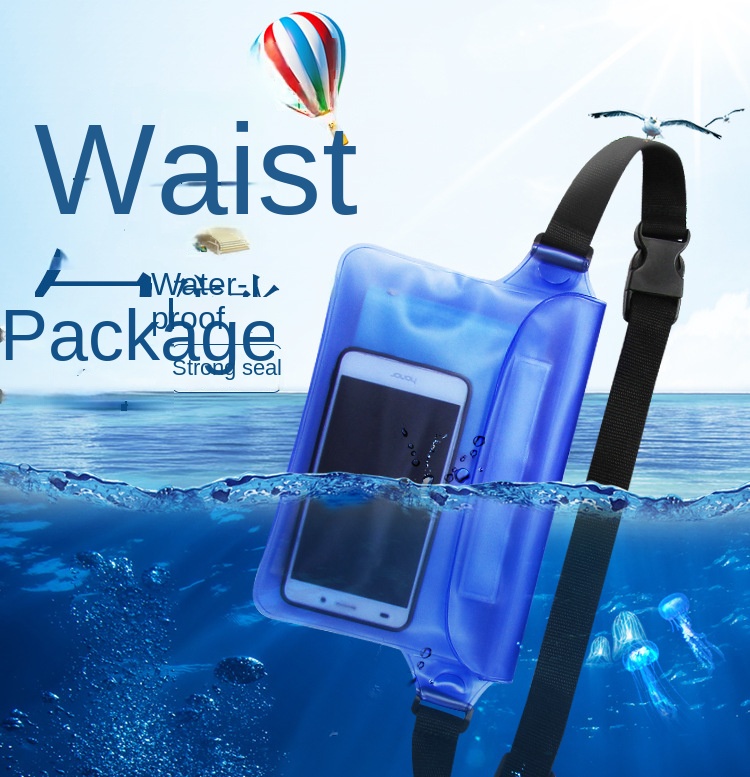 Ngoài trời PVC bơi beach điện thoại di động chống thấm nước túi túi túi điện thoại ba lớp đóng cửa màn hình cảm ứng màn hình điện thoại chống thấm nước túi