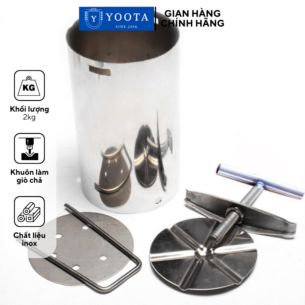 Khuôn làm giò Inox loại 1kg và 2kg khuôn làm giò thủ, chả lụa giò xào không gỉ đảm bảo vệ sinh tháo lắp dễ dàng