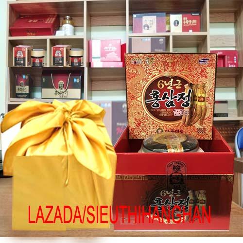 Cao hồng sâm đỏ 6 năm tuổi Hàn Quốc loại thượng phẩm hũ sứ 1000g