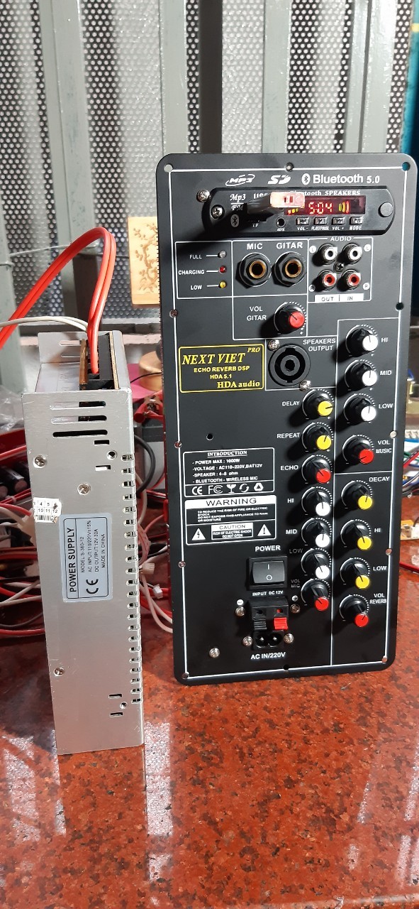 bộ mạch loa kéo HDA audio 5.1 2 kênh 1000w - nextviet 2kenh 1000w