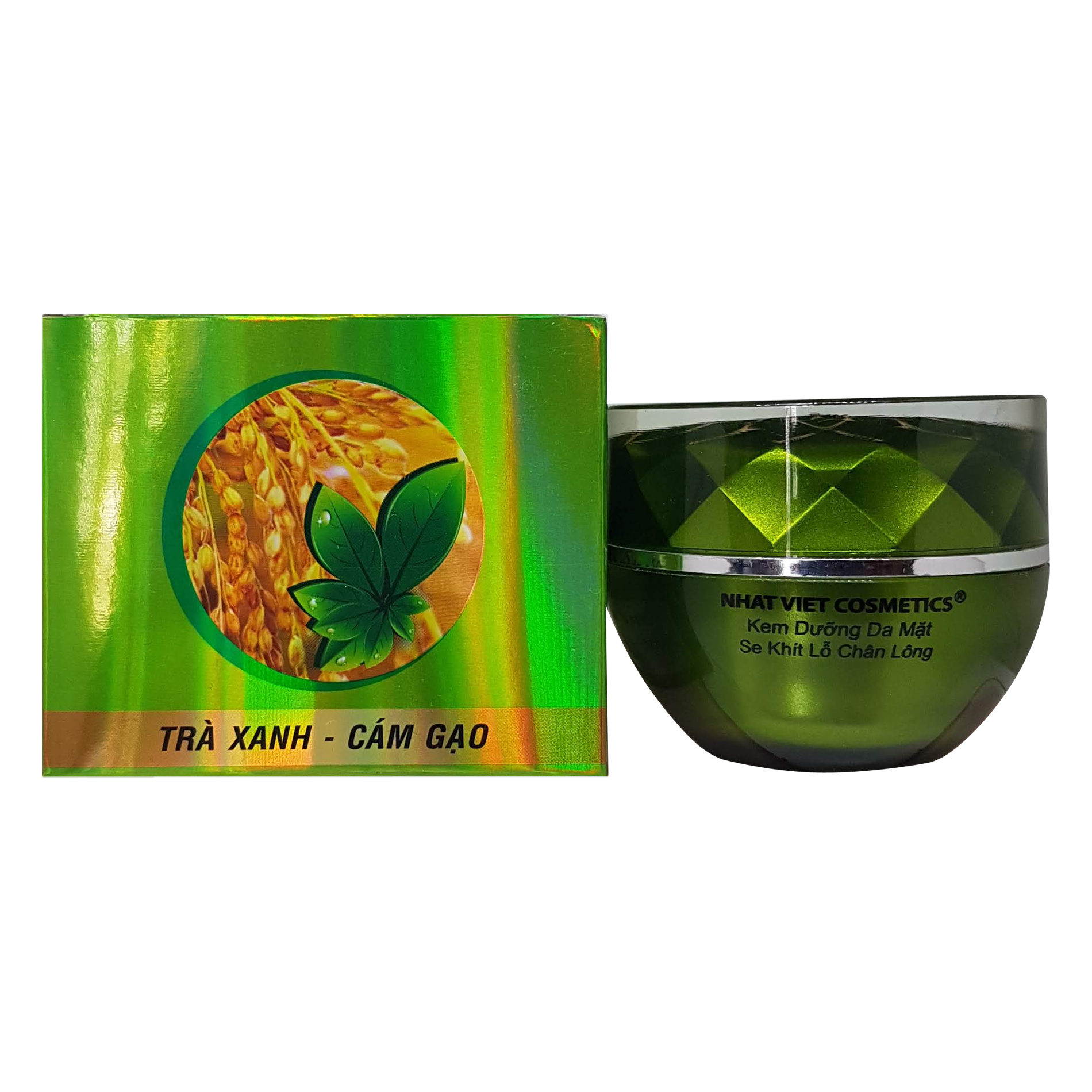 Kem Trà Xanh Cám Gạo Tinh Chất Serum Dưỡng Da Mặt Se Khít Lỗ Chân Lông Nhật Việt Cosmetics 15g