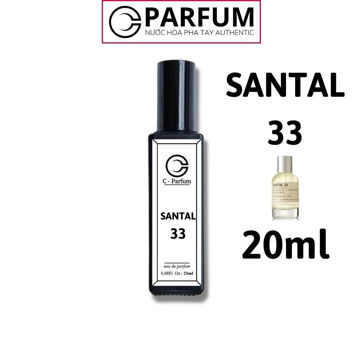 Nước Hoa Santal 33 chính hãng C-Parfum 20ml thơm lâu hương gỗ trầm ấm sang trọng