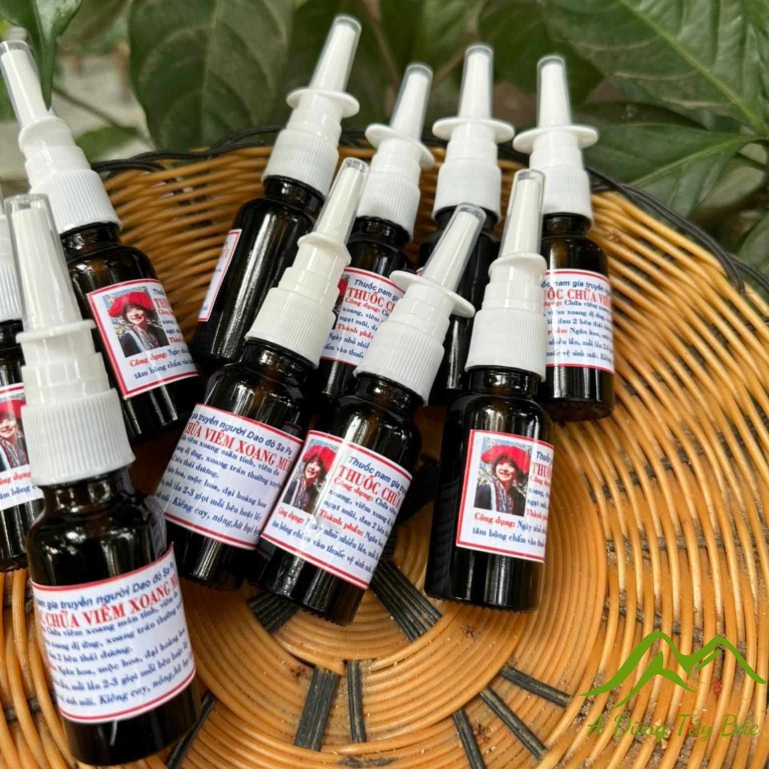 Xịt xoang mũi thảo dược chính hiệu gia truyền của người dân tộc dao đỏ SAPA chữa viêm xoang mũi giúp thông mũi, trị xoang