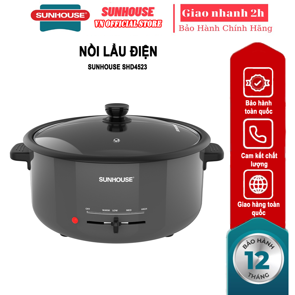 Nồi lẩu, bếp lẩu điện 3,5 lít Sunhouse SHD4523