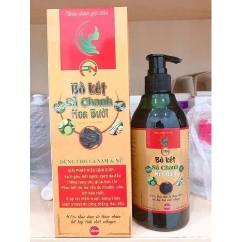 Dầu gội bồ kết xả chanh hoa bưởi thảo dược thiên nhiên 300ml