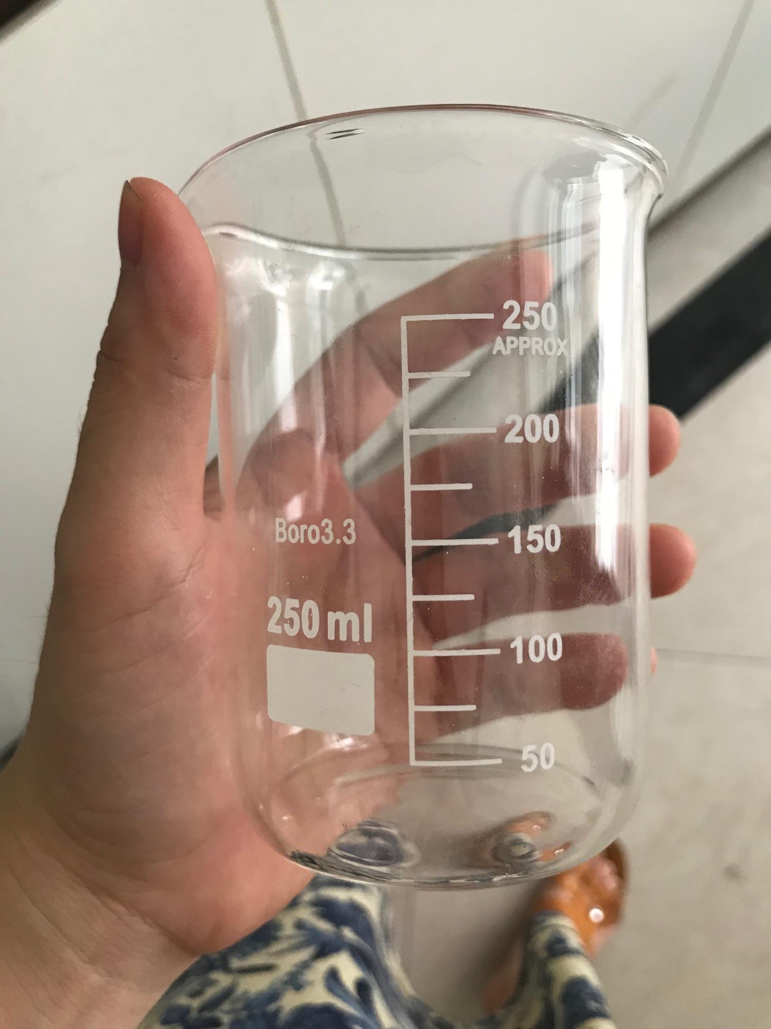 Cốc thí nghiệm chia vạch chịu nhiệt 250ml cốc thủy tinh chịu nhiệt