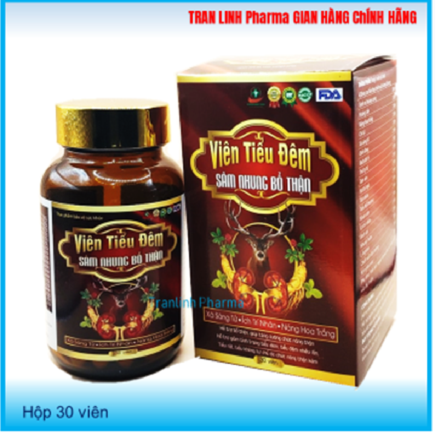 Viên tiểu đêm sâm nhung bổ thận. giúp bổ thận, giảm tiểu đêm, tiểu rắt, tiểu không tự chủ - tranlinh phacmacy