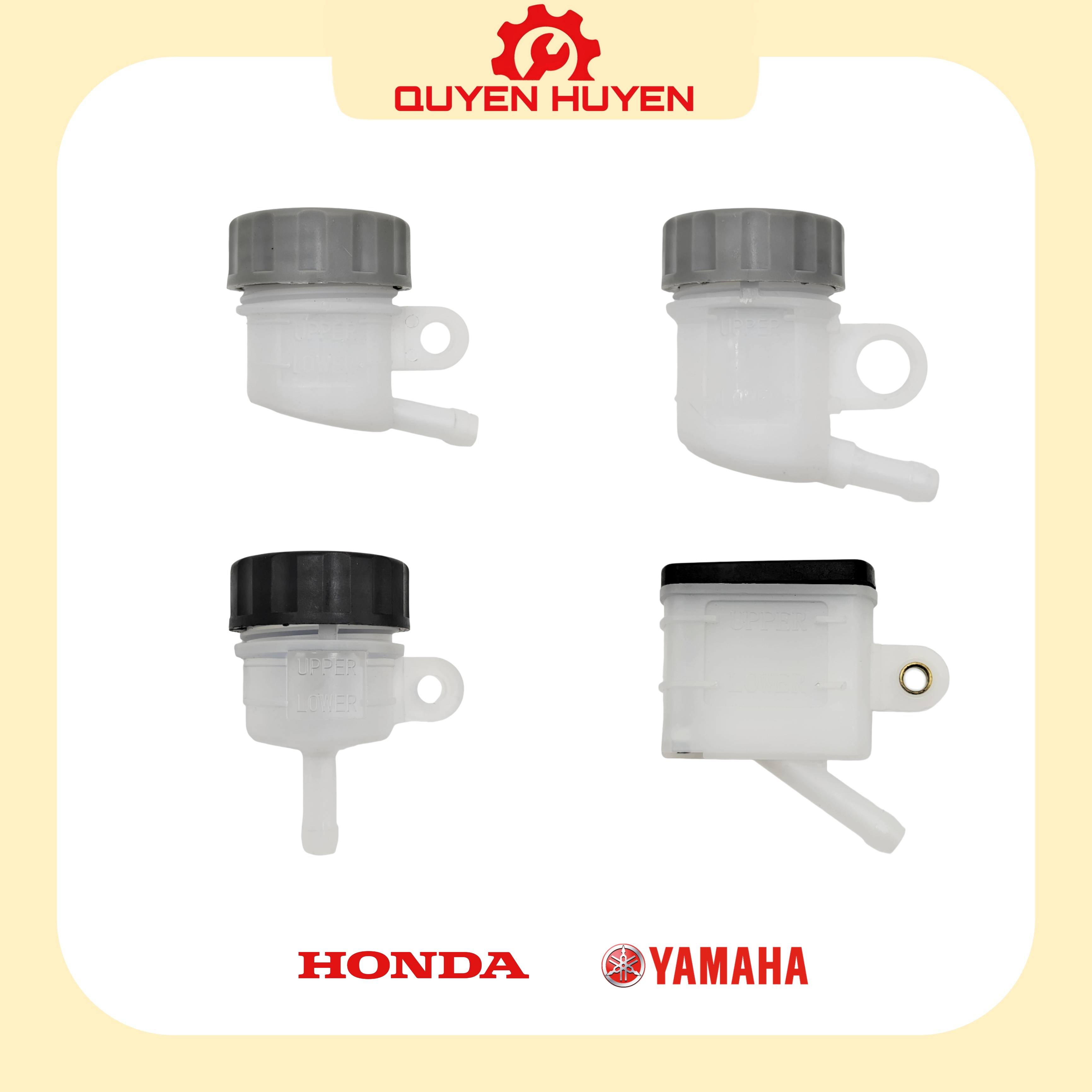 Bình dầu rời xe máy Honda, Yamaha - Bình chứa dầu phụ phanh sau Winner, Exciter, Vision, Sonic