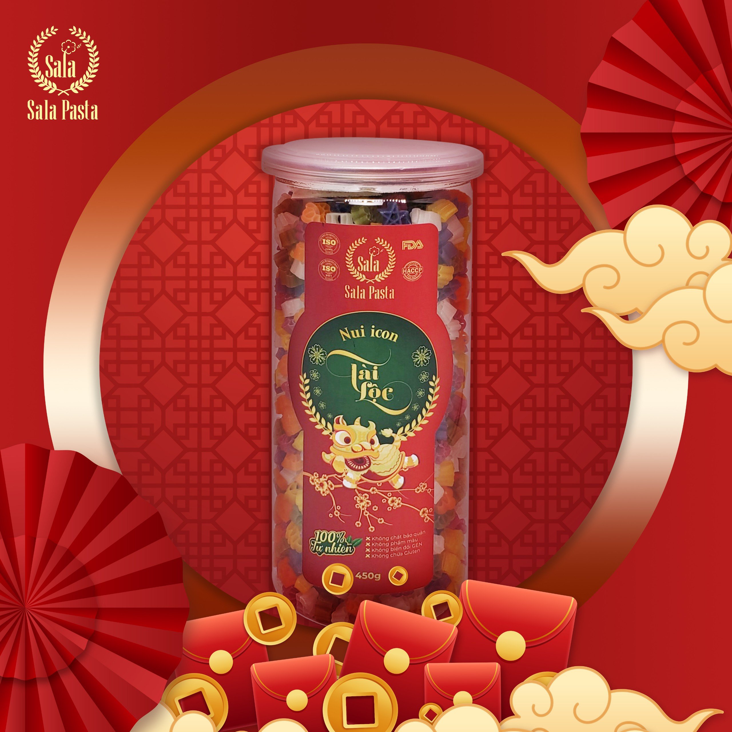 Nui icon Tết Ngũ Sắc Rau Củ Tự Nhiên Sala Food 450gr