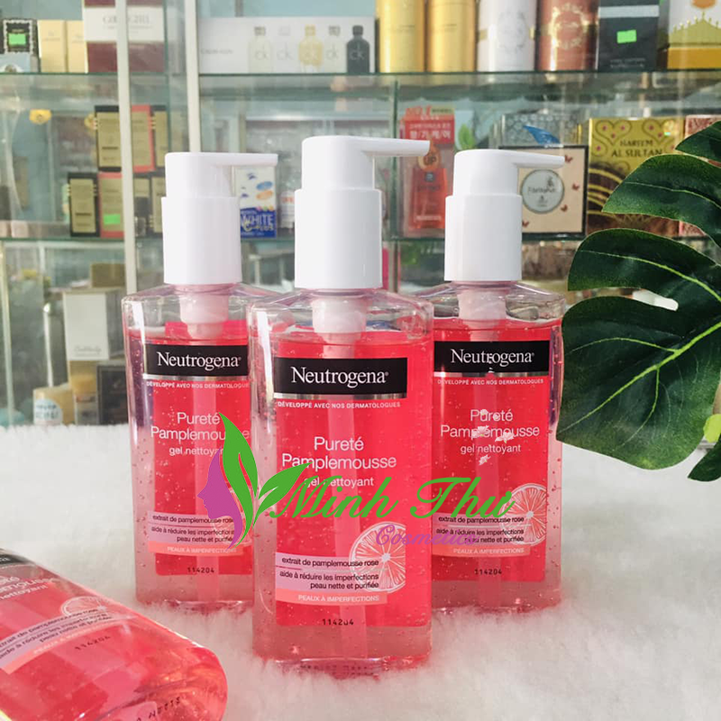 Sữa Rửa Mặt Neutrogena Purete Pamplemousse Gel Nettoyant 200ml - Sữa Rửa Mặt Neutrogena Bưởi Hồng dạng Gel 200ml