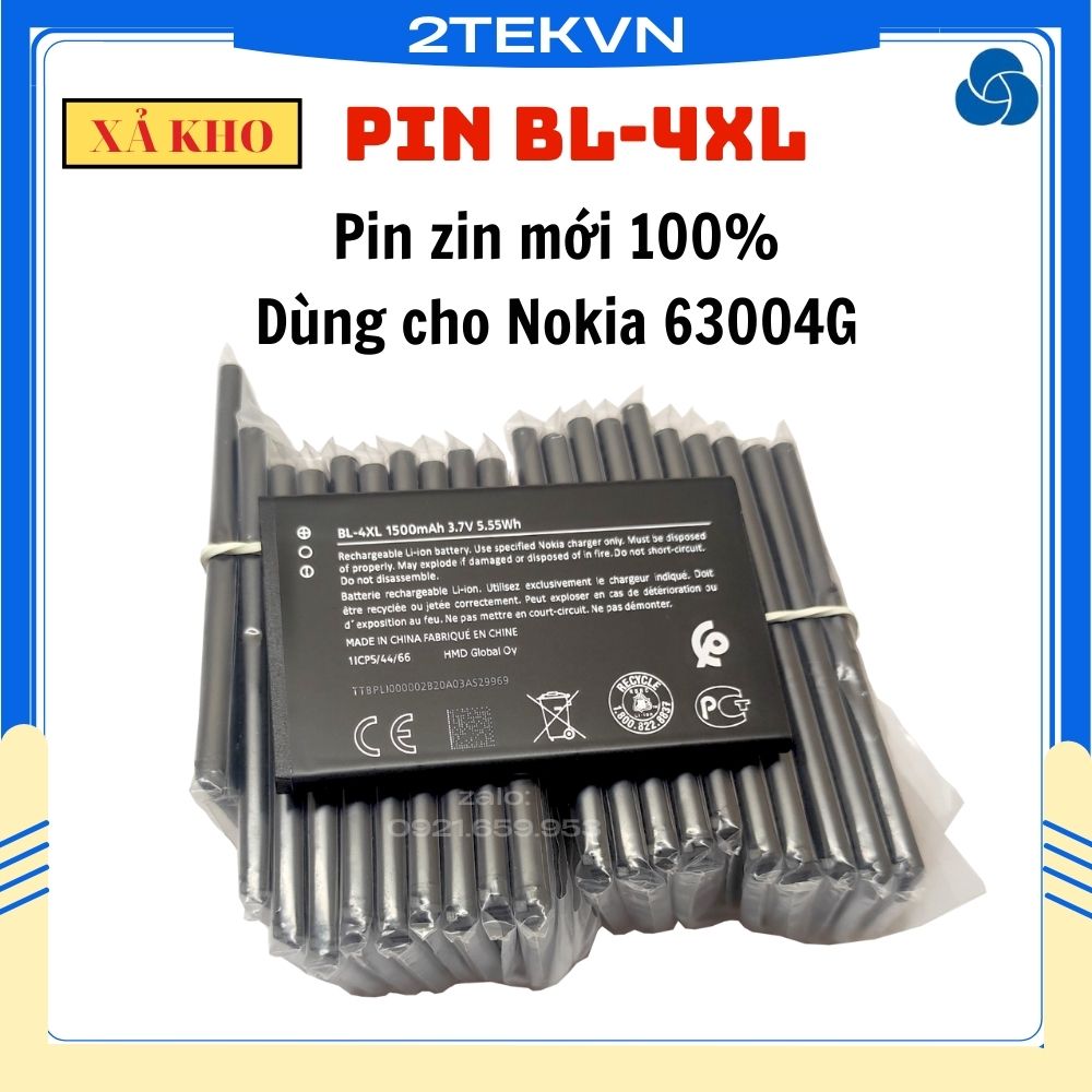 Pin xịn bl-4xl dùng cho điện thoại nokia 6300 4g zin mới 100%