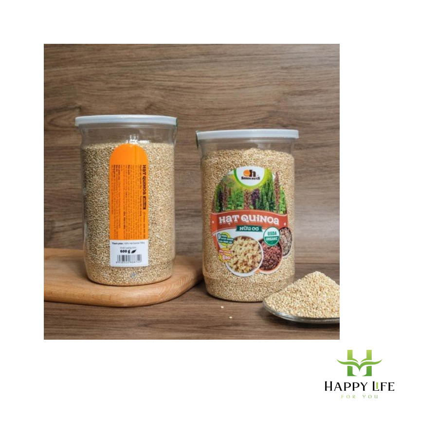 Hạt quinoa diêm mạch trắng hữu cơ hộp 600g