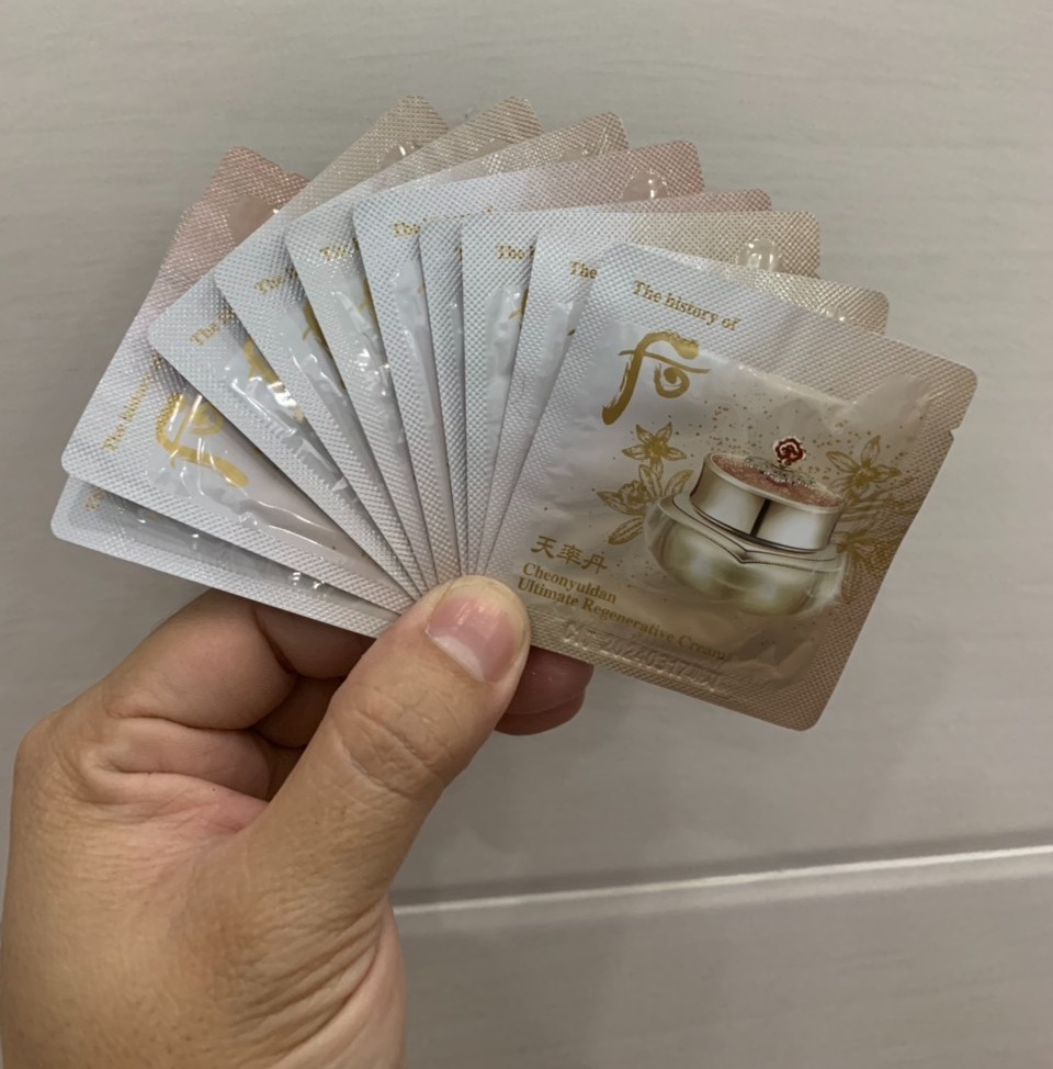 [HCM](Hàng mới về) Combo 10 gói kem dưỡng tái sinh Whoo Cheonyuldan Ultimate Regeneration Cream