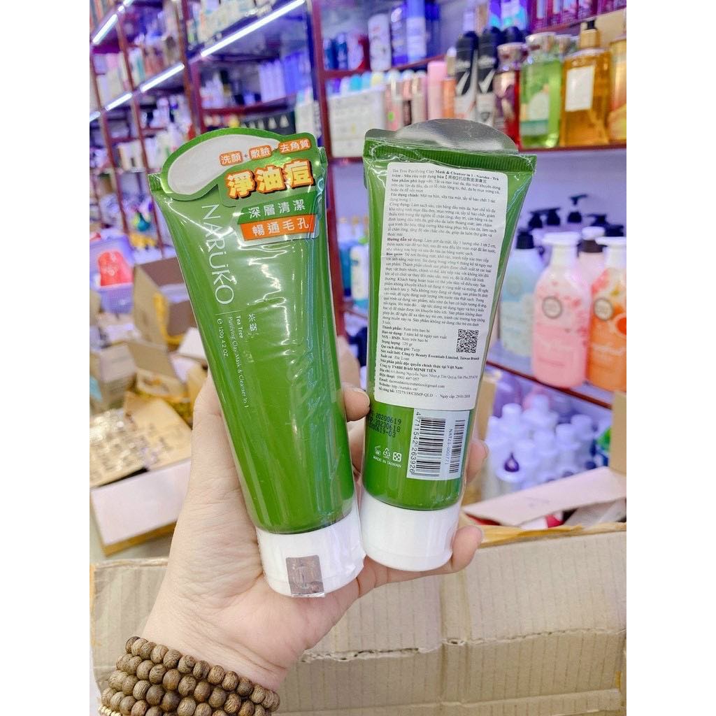 Sữa rửa mặt dạng bùn Naruko trà tràm Tea Tree Purifying Clay Mask and Cleanser in 1 120 gr