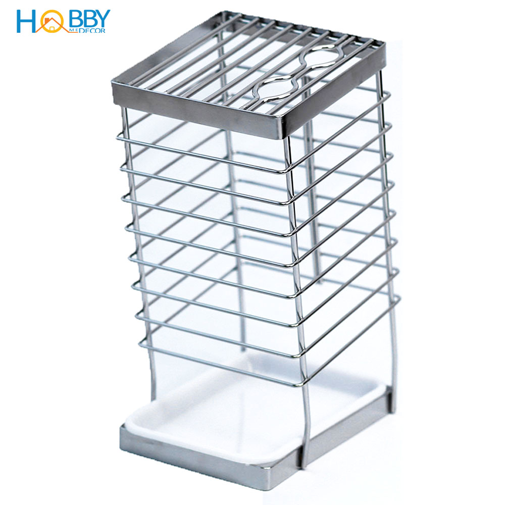 Kệ để dao kéo nhà bếp inox 304 có khay hứng nước Hobby Home Decor DD25