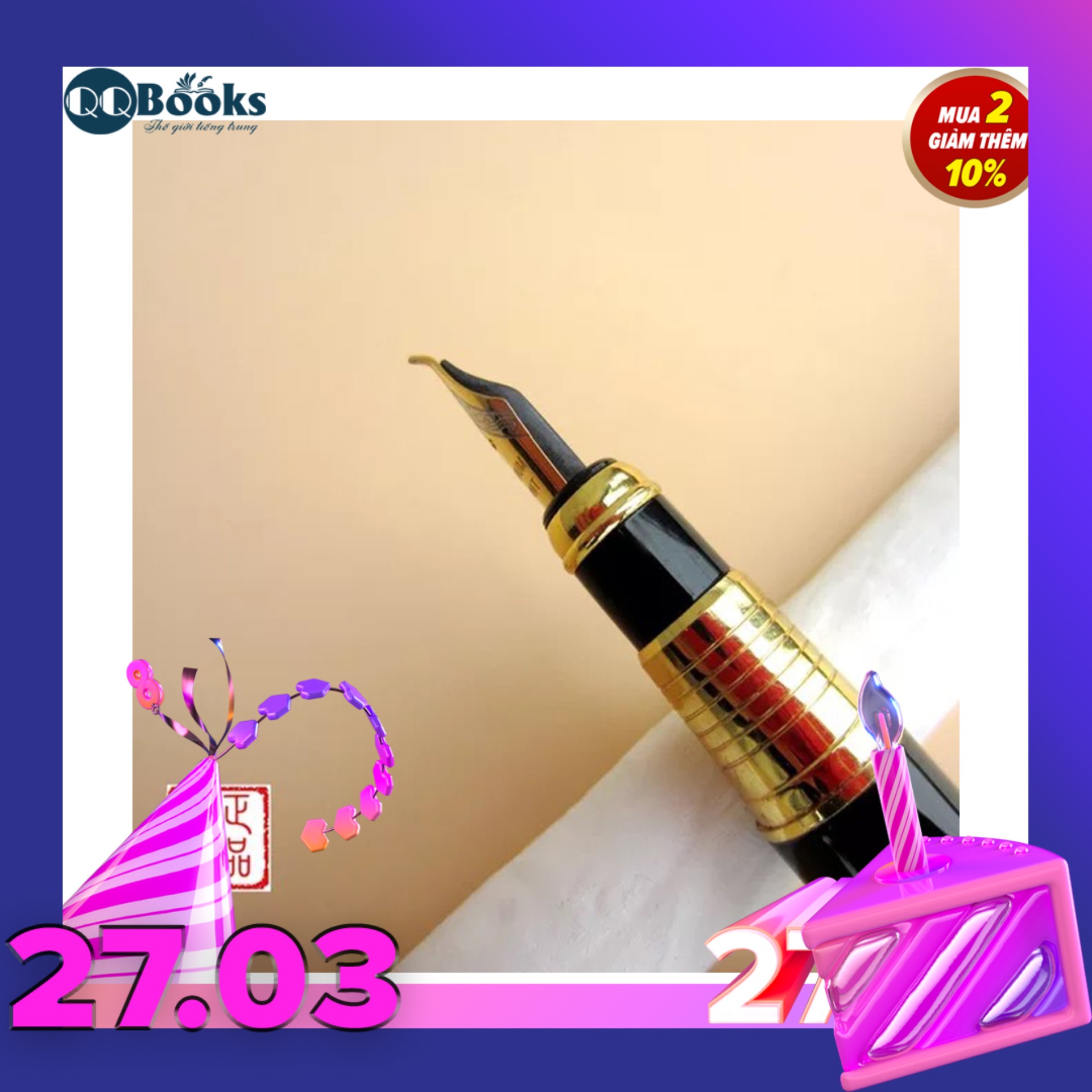 Bút Máy Thư Pháp - Bút sắt ngòi cong luyện viết thư pháp, luyện viết thư pháp tiếng trung