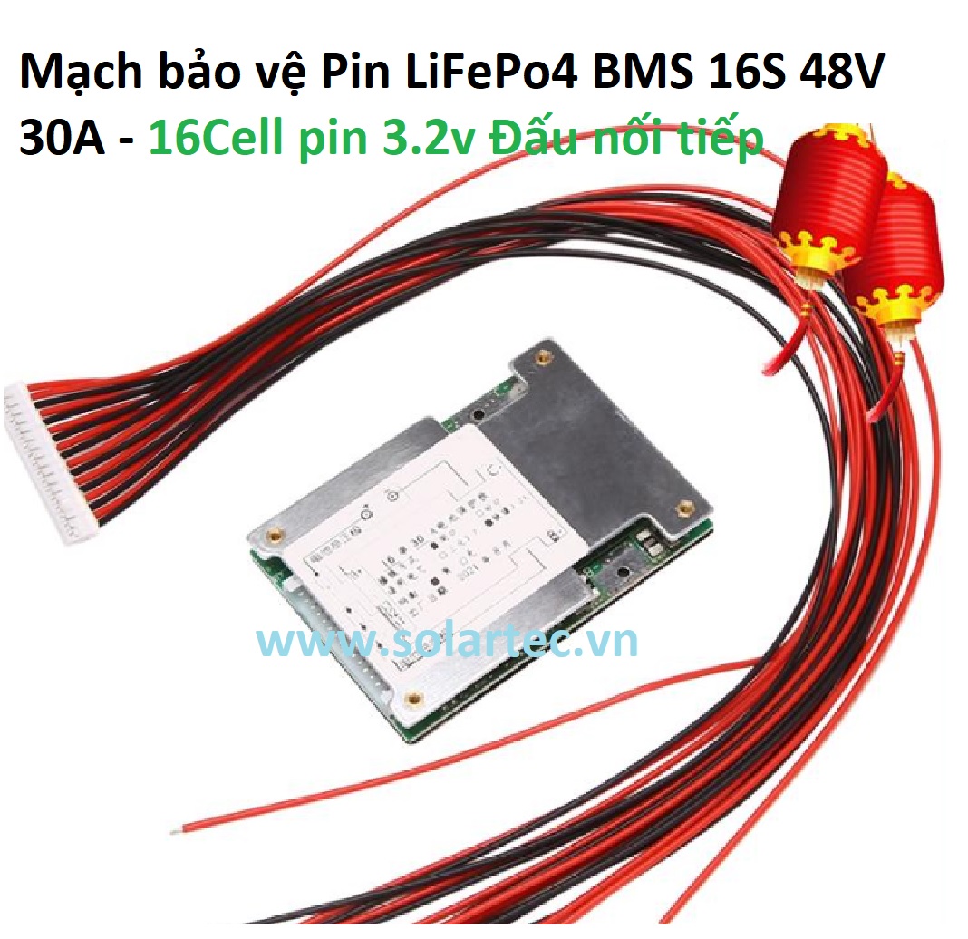 Mạch cân bằng bms 16s 48v 30a bảo vệ pin lifepo4 16 cell 3.2v đấu nối tiếp chuyên dùng cho xe đạp điện