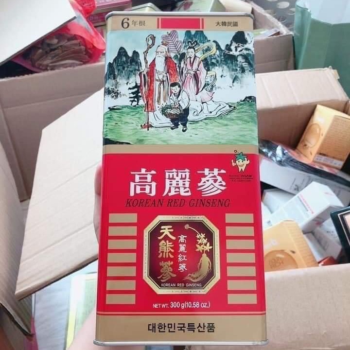Sâm khô hộp thiếc nguyên củ 300g, sản phẩm cam kết đúng mô tả, chất lượng đảm bảo, bảo đảm an toàn đến sức khỏe sử dụng