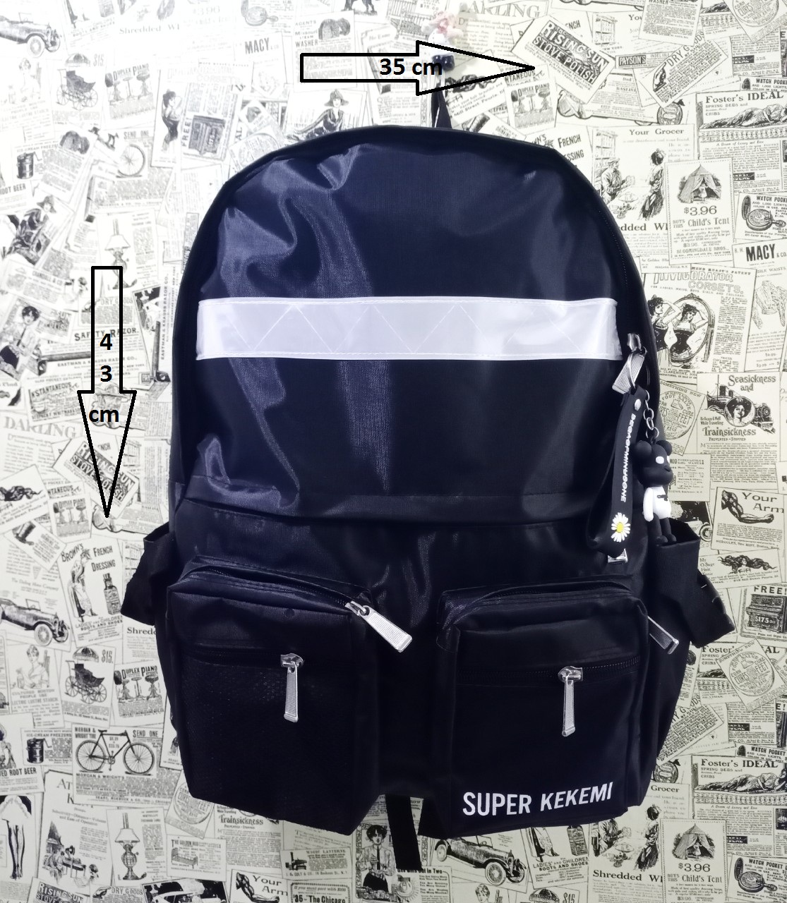 [HCM]BALO DÙ KÈM MÓC KHÓA PHẢN QUANG NAM NỮ - SIZE TO 43CM*35*15CM  CHỐNG NƯỚC TỐT ĐẶT BIẾT CÓ NGĂN ĐỰNG LAPTOP