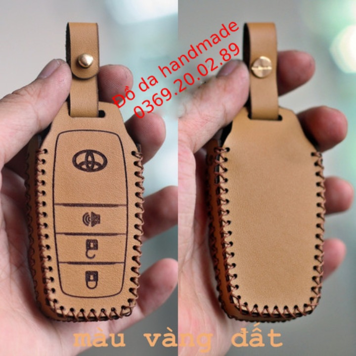 Bao da chìa khóa Toyota Hilux, Innova, Rav4, Camry, Fortuner da bò handmade
