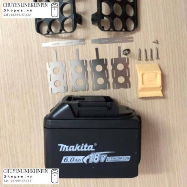 [HCM]Vỏ pin in Makita 18V 3 hàng  kèm ốc inox ( BL64 29 )