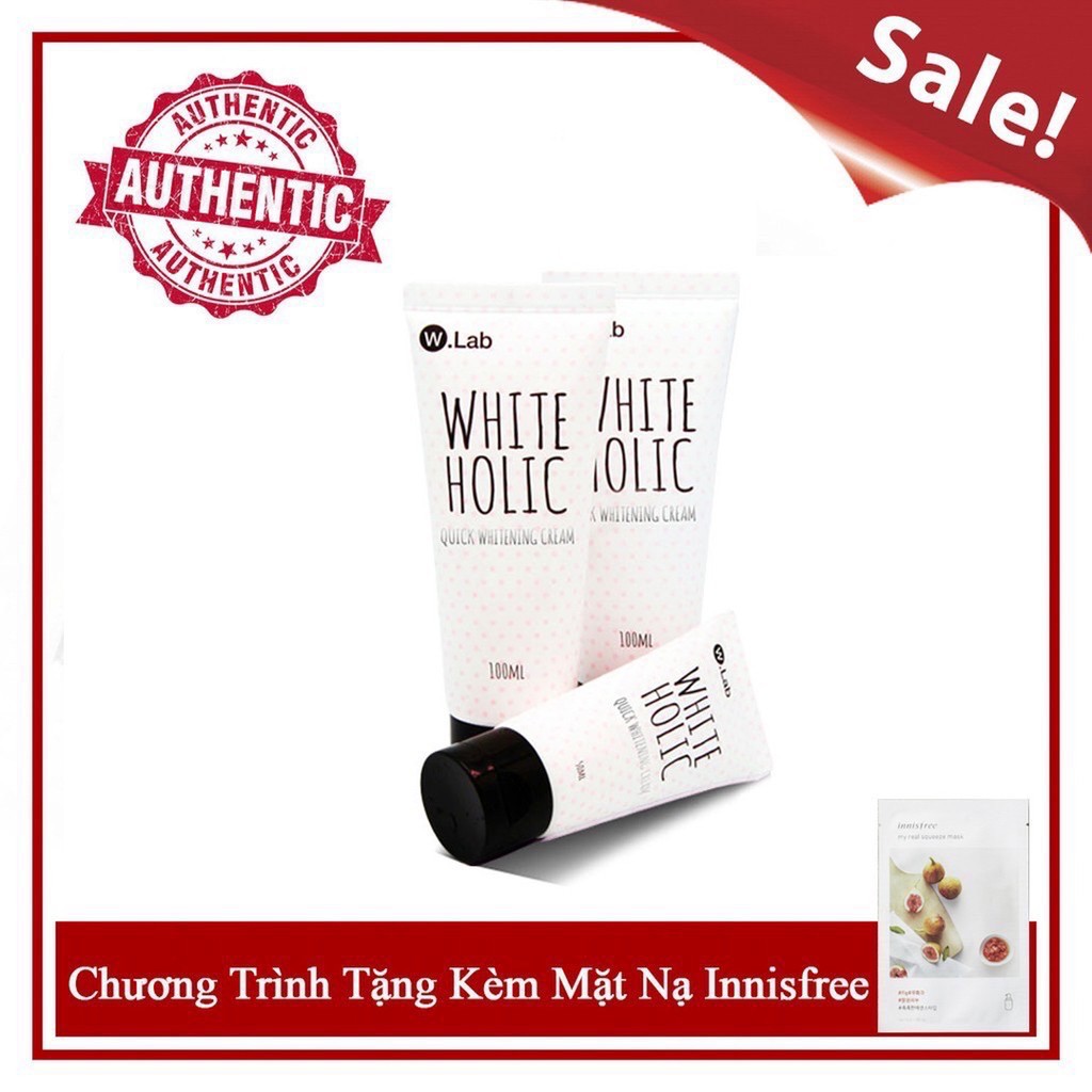 Kem dưỡng trắng da tức thì w.lab white holic 50ml
