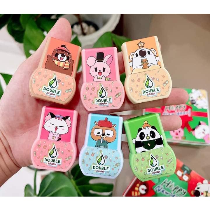 [Thái Lan] 01 Cái Ống Hít 2 Mũi Double Inhaler Hình Thú Thái Lan
