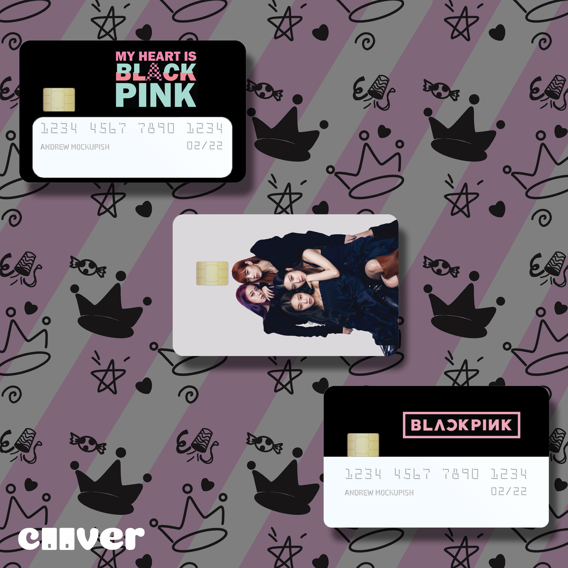 BLACKPINK - Miếng dán skin 1 MẶT TRƯỚC thẻ ngân hàng/thẻ ATM, thẻ chung cư, thẻ thang máy, thẻ gửi xe,... COOVER