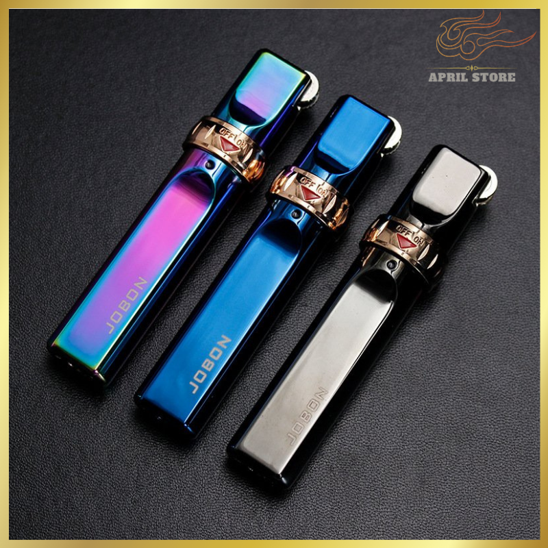 Bật Lửa-Hộp Quẹt JOBON 633A Xài Gas-Lửa Khò 1 Tia-Khóa Xoay Cực Đẹp Full Box (Không Gas)